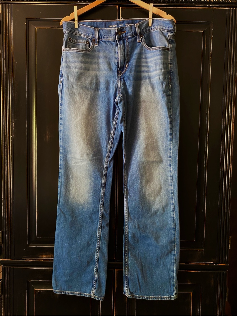 OLD NAVY Blue Cut Blue Jeans - Distressed built in flex Jeans - Men's Size 34x34